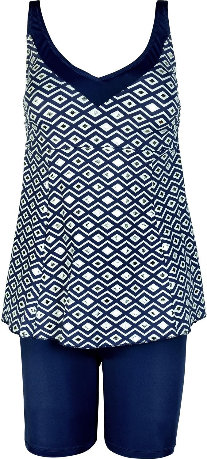 Endeep Kadın Lacivert Geometrik Desenli Tankini Takımı