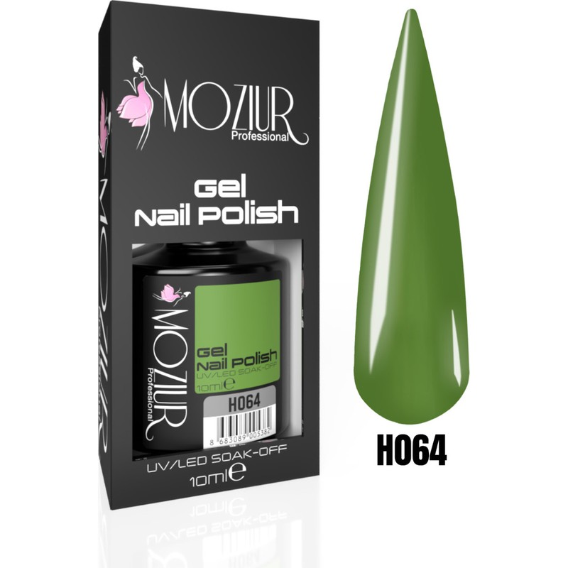 Moziur UV LED Kalıcı Oje H064 Canlı Yeşil Renk 10 ml Uzun Süreli Kullanım İçin