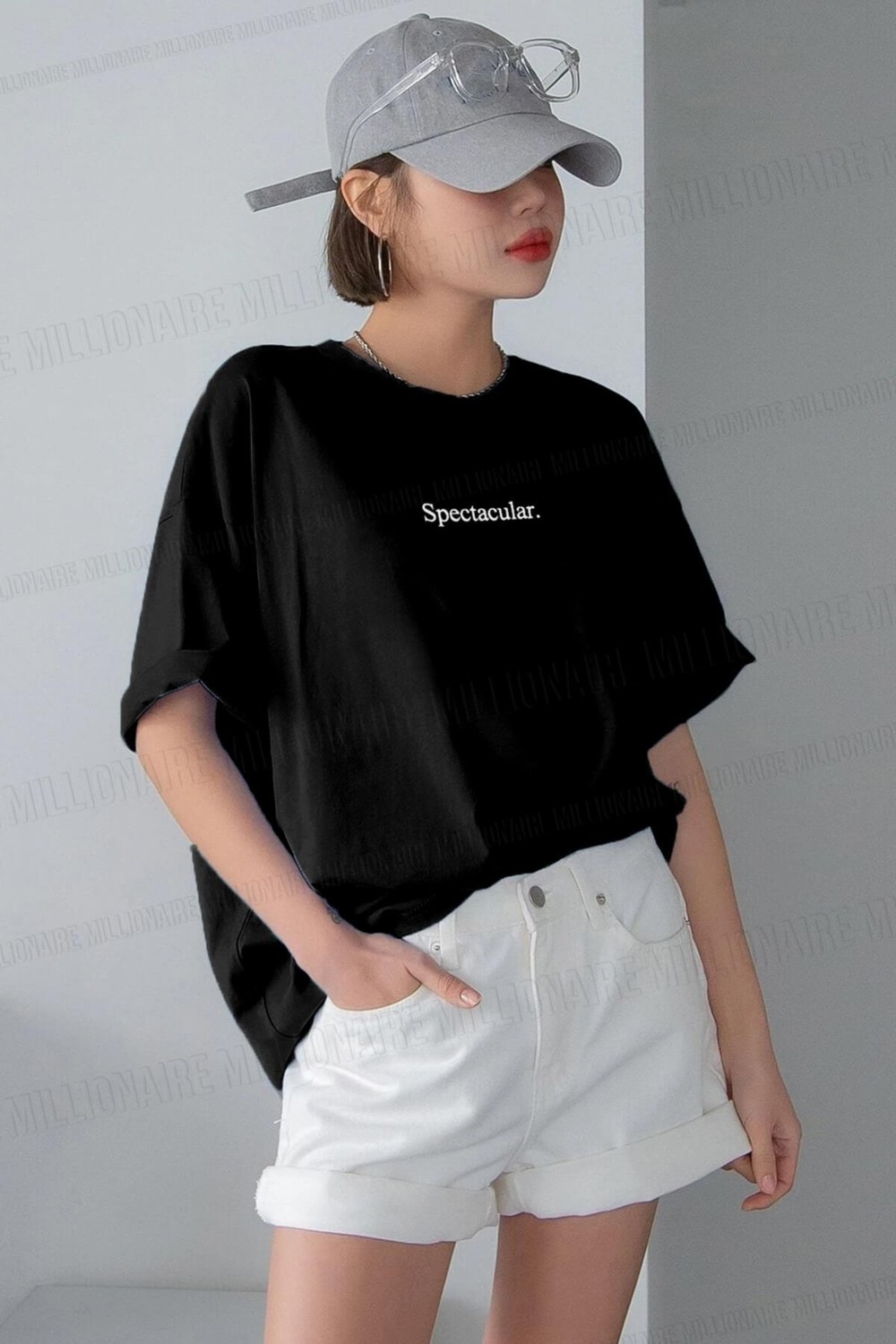 Millionaire Kadın Lacivert Spectacular Oversize Salas T-Shirt