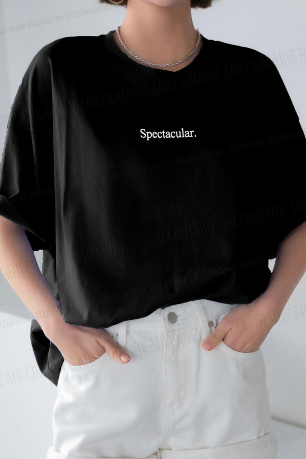 Millionaire Kadın Lacivert Spectacular Oversize Salas T-Shirt görsel 5