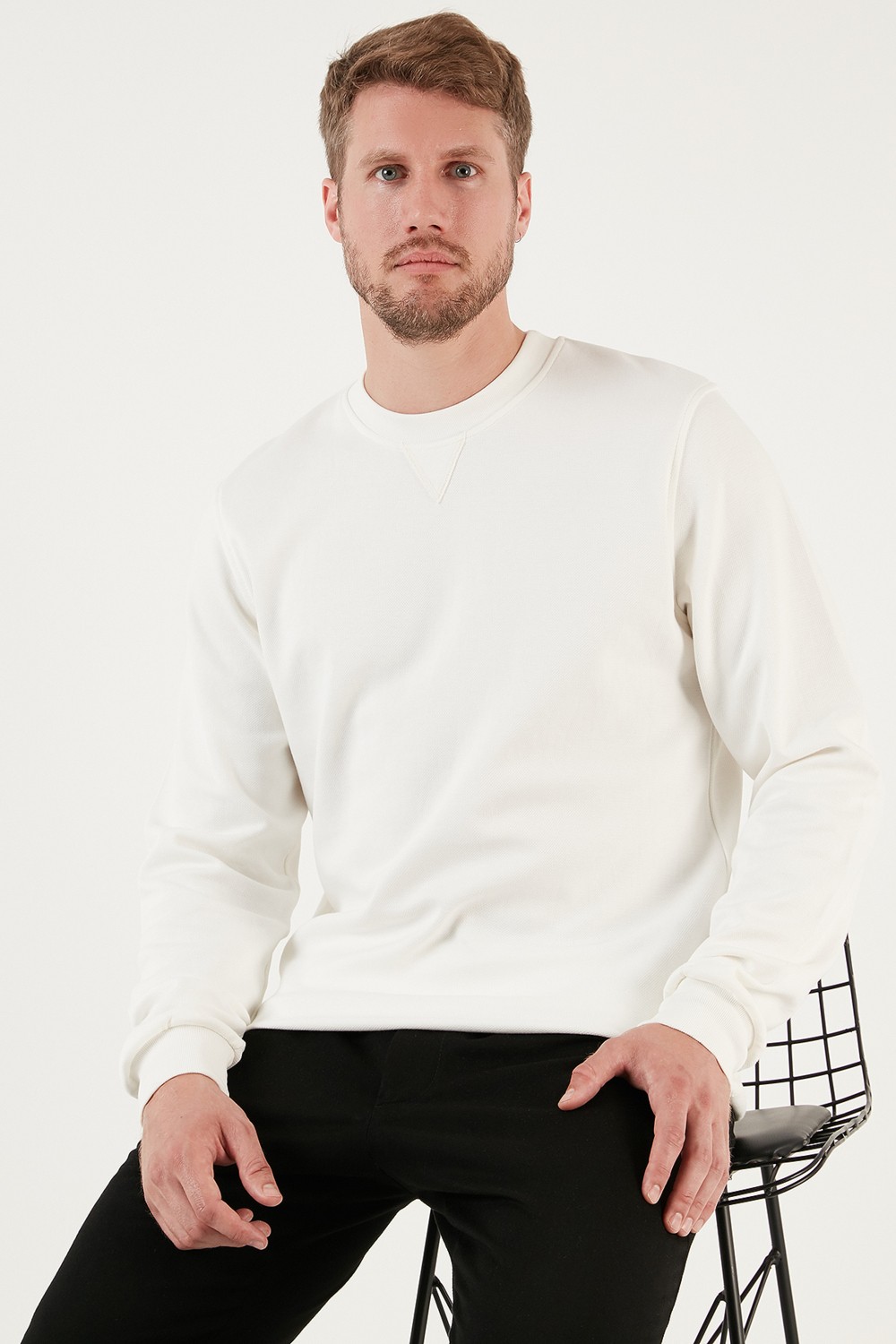 Buratti Pamuklu Regular Fit Bisiklet Yaka Sweat Erkek Sweat 5905453