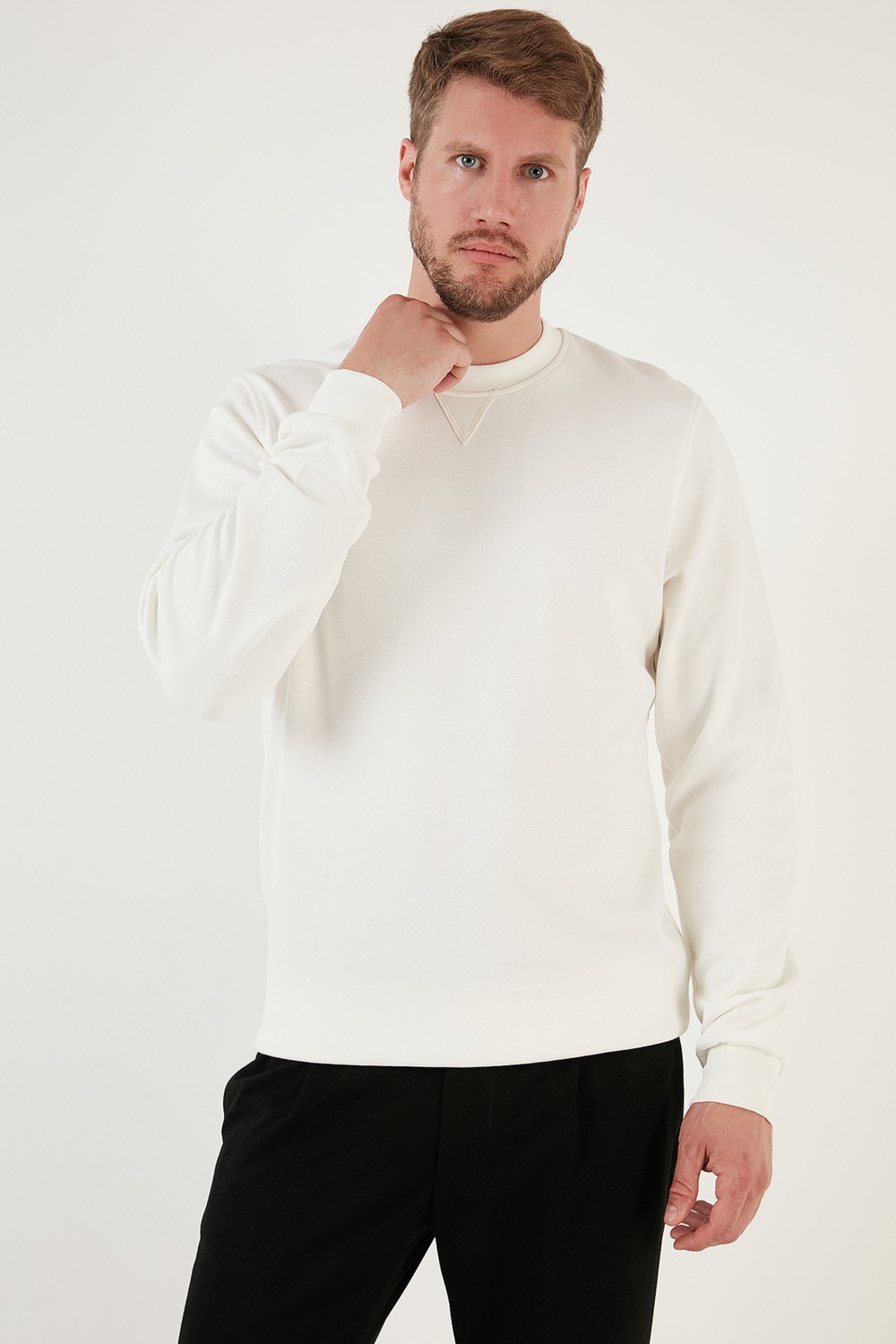 Buratti Pamuklu Regular Fit Bisiklet Yaka Sweat Erkek Sweat 5905453 görsel 2