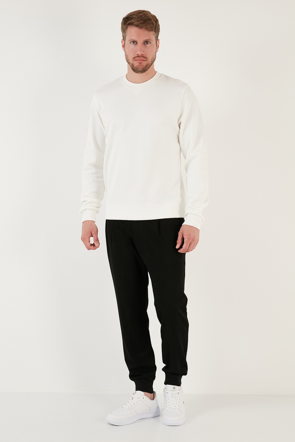 Buratti Pamuklu Regular Fit Bisiklet Yaka Sweat Erkek Sweat 5905453 görsel 3