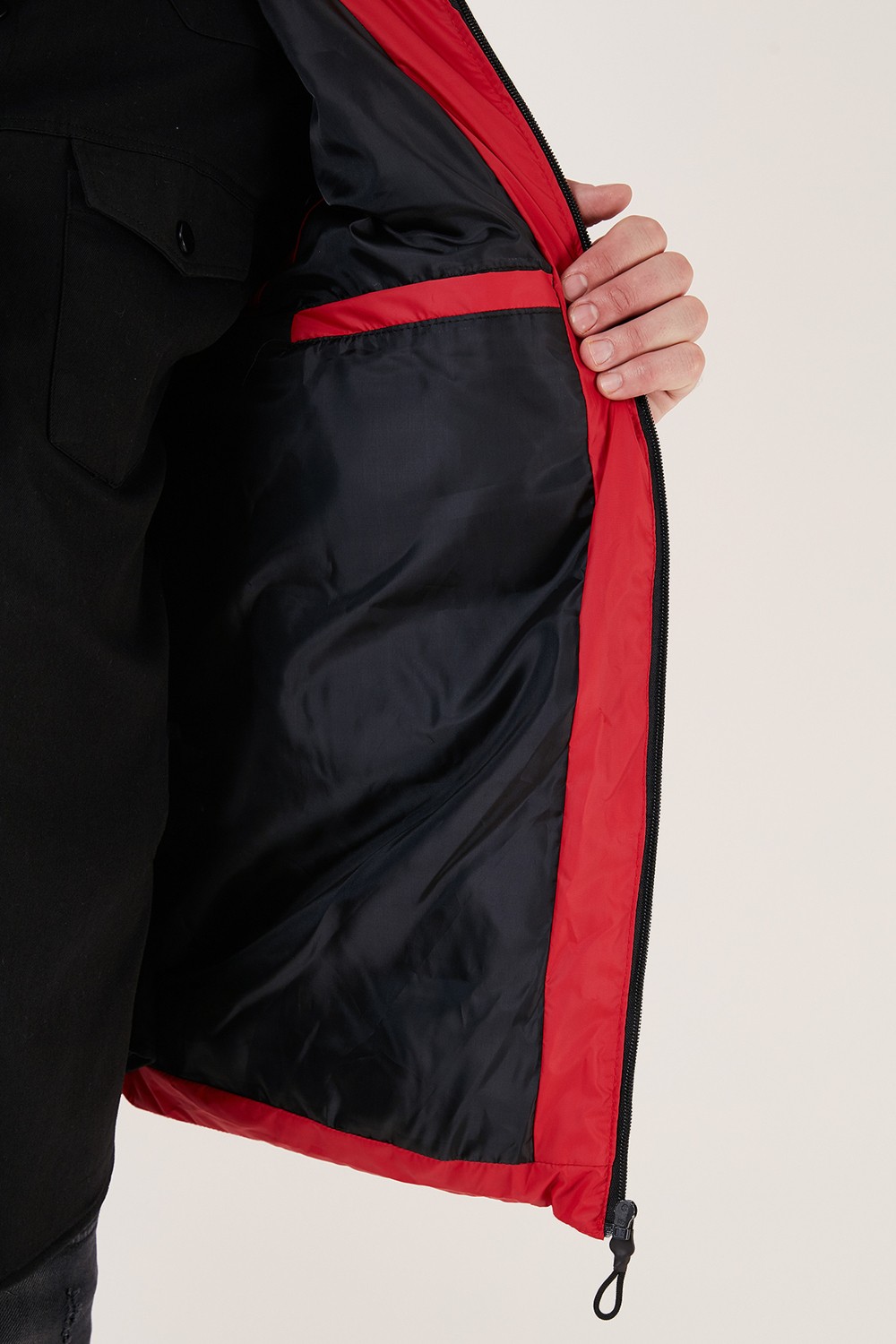 Buratti Slim Fit Suya ve Rüzgara Dayanıklı Dik Yaka Şişme Yelek Erkek Yelek 649008 görsel 5