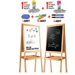 DIYTOY Ahşap Yazı Tahtası Manyetik Özellikli Çift Taraflı 1 Adet Eğlenceli Öğrenme Aracı