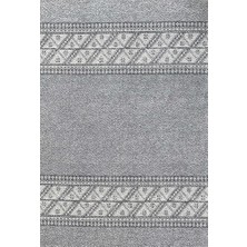 Carpettex Modern Şönil Dokuma Iskandinav Üçgen Desenli Açık Gri Halı