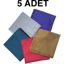 Naz Ipek Tafta Eşarp 5'li Set Pamuklu Yüksek Kalite 100X100CM Eşarp Püsküllü Yazma