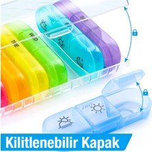 Ally Taşınabilir 7 Günlük Haftalık Hap Ilaç Vitamin Saklama Kutusu Kabı ALL-36241