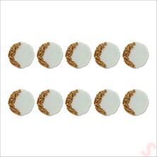 Süsle Bebek ve Parti Epoksi Taşlı Magnet, 6,50 cm - Altın - 10 Adet