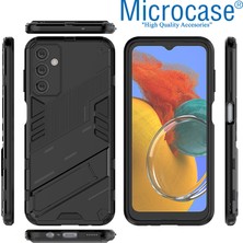 Microcase Samsung Galaxy M14 Matrix Serisi Armor Standlı Perfect Koruma Kılıf - Siyah AL3416