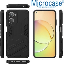 Microcase Realme 10 4g Matrix Serisi Armor Standlı Perfect Koruma Kılıf - Siyah AL3416