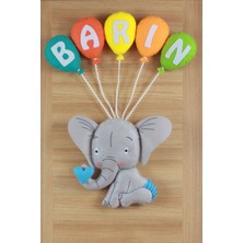 Renkli Hayallerim Barın İsimli Filli Bebek ve Hastane Odası Kapı Süsü