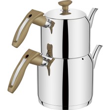 Viyalente İdil Aile Boy Paslanmaz Çelik Çaydanlık