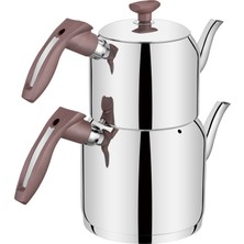 Viyalente İdil Aile Boy Paslanmaz Çelik Çaydanlık