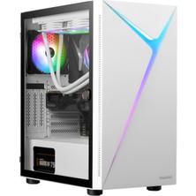 Gamdıas Argus E4 Elite Wh, 500W, Tempered Glass, Argb, Atx, White Edition, Gamıng Kasa