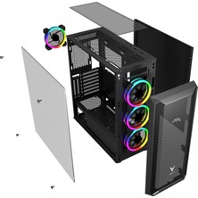 GAMERS ARENA VENTO VG16AL MESH FSP 650W 80+ HYPER PRO 4x120MM RGB FAN E-ATX GAMING KASA