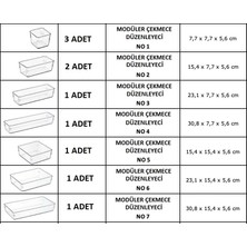 Color House 10'lu Set Modüler Çekmece Içi Düzenleyici Makyaj Takı Mutfak Banyo Hobi Buzdolabı Ilaç Organizer