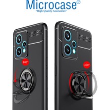 Microcase Realme 9 Pro Focus Serisi Yüzük Standlı Silikon Kılıf - Siyah AL3363