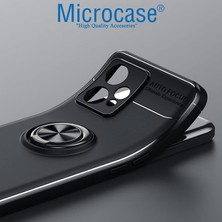 Microcase Realme 9 Pro Focus Serisi Yüzük Standlı Silikon Kılıf - Siyah AL3363