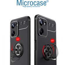 Microcase Realme 10 4g Focus Serisi Yüzük Standlı Silikon Kılıf - Siyah AL3363