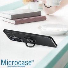 Microcase Realme 10 4g Focus Serisi Yüzük Standlı Silikon Kılıf - Siyah AL3363