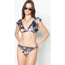 C&city Fırfırlı Bikini Takım 3222 Siyah