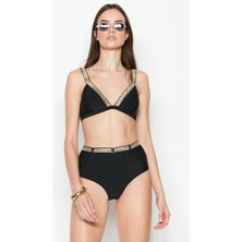 C&city Simli Üçgen Bikini Takım 3220 Siyah