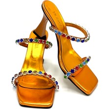 Nostra Shoes Stone Kadın Taşlı Topuklu Ayakkabı-Terlik