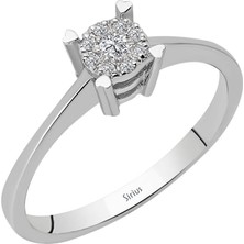 Sirius Pırlanta 0,40 Karat Tektaş Görünümlü Kalpli Pırlanta Yüzük 0417R0285