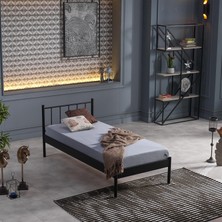 Unimet Falez-S Tek Kişilik Ferforje Metal Karyola-Siyah