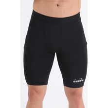 Diadora Flatron Pro Kısa Tayt Siyah Erkek Nefes Alabilir Kumaş ile Antrenman ve Günlük Kullanım