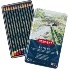 Derwent Artists Pencil 12'li Teneke Kutu (Kuru Boya Kalemi)