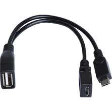 Dark Micro USB Erkek - USB 2.0 Dişi, Micro USB Dişi Otg Y Kablo (Dk Cb MICROTG2Y)