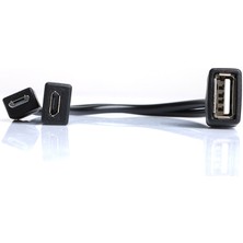 Dark Micro USB Erkek - USB 2.0 Dişi, Micro USB Dişi Otg Y Kablo (Dk Cb MICROTG2Y)