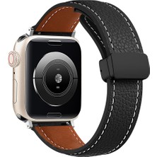 MobaxAksesuar Apple Watch 10 42mm - 38/40/41mm Kordon Magnetli PU Deri Kordon 2/3/4/5/6/se/7/8/9