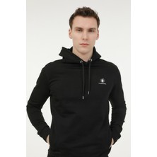 Lumberjack M-SN73 Basıc Hoodie 3fx Siyah Erkek Sweatshirt