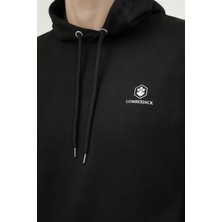 Lumberjack M-SN73 Basıc Hoodie 3fx Siyah Erkek Sweatshirt
