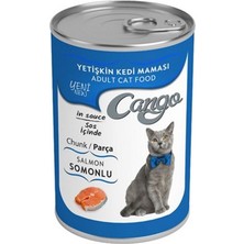 Cango Yetişkin Konserve Kedi Maması Somonlu 415 gr x 20 Adet (1 Koli)