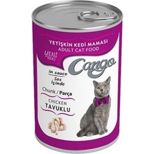 Cango Yetişkin Konserve Kedi Maması Tavuklu 415 gr x 10 Adet