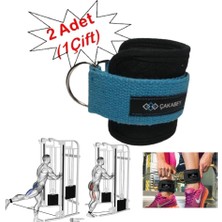 Çakabey Ankle Straps Fitness Ayak Bileği Ağırlık Çalışma Kemeri Cable Kickback Bilek Aparatı Sağ/sol Takım Mavi Renk 100 kg çekme kuvveti