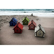 HCB Ticaret Minyatür Ev Şeklinde Anahtarlık Dekoratif Ev Oyuncak Mini Evler  1 Adet
