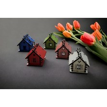 HCB Ticaret Minyatür Ev Şeklinde Anahtarlık Dekoratif Ev Oyuncak Mini Evler  1 Adet