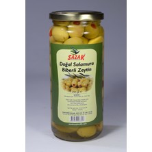 Sazak Biber Dolgulu Yeşil Zeytin 250 gr Biberli Zeytin