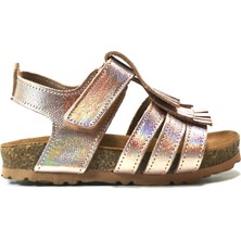 Onlo Ayakkabı 285 Deri Pembe Cırtlı Ortopedik Kız Bebek Sandalet