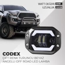 Karva Codex Angellı 9W Çift Renk Turuncu Beyaz Gömme Montaj Off Road led lamba