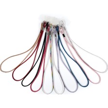 Heptek İletişim  Cep Telefonu Yarım Taşlı Halat Ip Cep Telefonu El Askısı 95CM