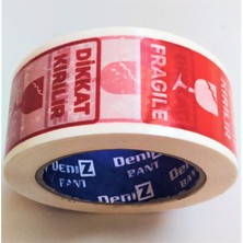 Deniz Bant Dikkat Kırılır Fragile Baskılı Koli Bandı 45MM X100MT (6 Adet)