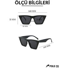 POLO55  Retro Tasarım Cateye Güneş Gözlüğü