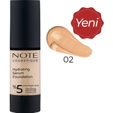 Note Hydrating Nemlendirici Etkili Hyaluronik Asitli SPF 50 Serum Fondöten 02