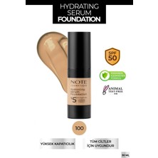 Note Hydrating Nemlendirici Etkili Hyaluronik Asitli SPF 50 Serum Fondöten 100